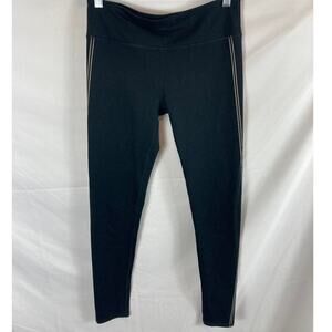 Fabletics Side Stripe Black Leggings Size Small
